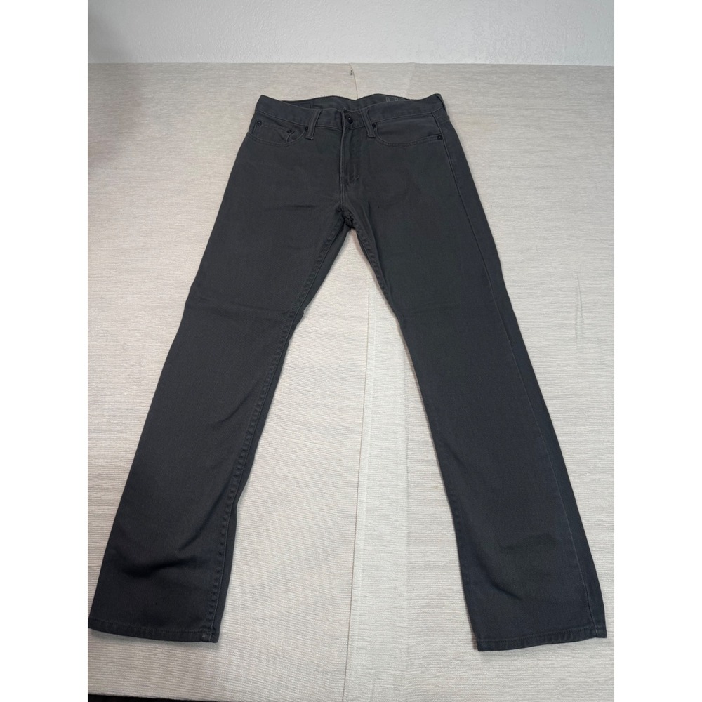 Bullhead Denim Co Mens Slim Straight Jeans Charcoal Gray 30x30 Casual Pants